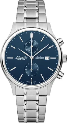 Productafbeelding van Atlantic herenhorloge, zilver, model atlantic-64457.41.51
