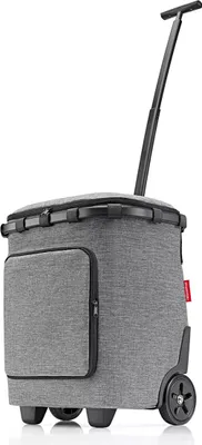 Immagine prodotto di reisenthel carrycruiser plus, Einkaufstrolley mit Thermofach, Einkaufskorb, aus recyceltem PET, Frame Twist Silver, 46 L, OF7052
