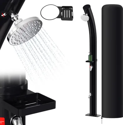 Obrázek produktu pro Jayseuw solární sprcha zahradní sprcha bazénová sprcha venkovní sprcha solární sprcha zakřivená s ochranným krytem 20L