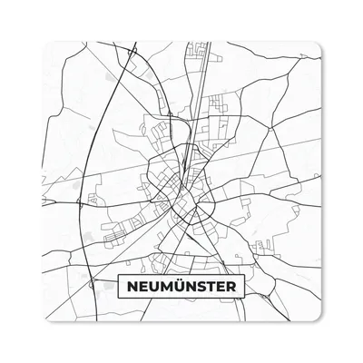 Produktbild von MuchoWow® Mauspad Mousepad Karte - Neumünster - Karte - Stadtplan 20x20 cm - Mousepads - Maus Mat - Pad - Mausunterlage - Desk Mat - Bureauartikeln