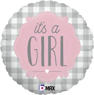 Produktbild von 18"/Ø46cm Folienballon "It's a Girl"
