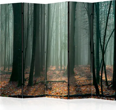 Zdjęcie produktu dla Parawan akustyczny Pejzaże 225x172 cm 5-częściowy czarny