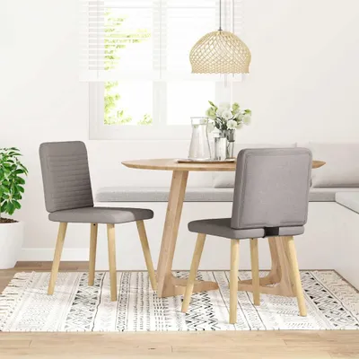 Produktbild von vidaXL Esszimmerstühle 2 Stk. Taupe Stoff