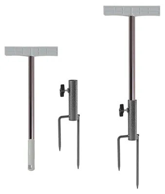 2er-Set Schildhalter mit Metallpfahl, 40 cm, für Garten und Hof