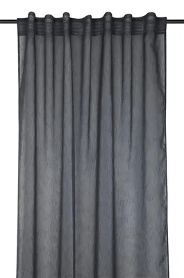 Zdjęcie produktu dla STOF | Zasłony - DERBY - 140x260 cm - Antracyt - Przezroczyste - Elegancja dla Twojego domu - Zasłony do salonu