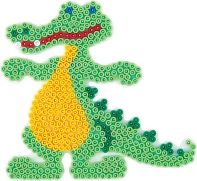 Image de Plaque hama crocodile : taille midi - set loisir créatif enfant