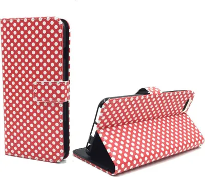 Produktbild von Handyhülle Tasche für Handy Wiko Lenny 2 Polka Dot Rot