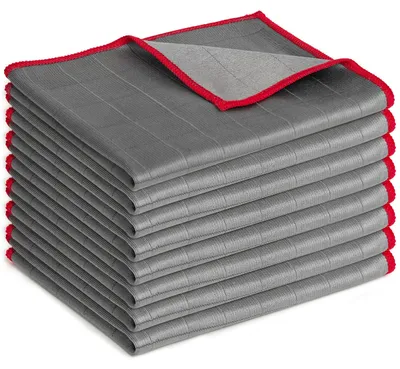 Produktbild von Set mit 8 Mikrofasertüchern aus Carbon, 30x30 cm