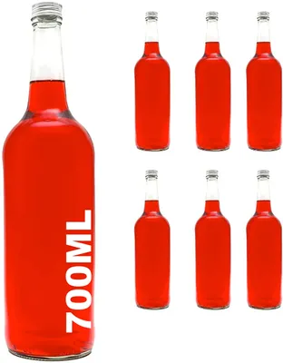 Productafbeelding van Lege Glazen Flessen 700 ml - Voor Zelf Vullen met Schroefdop
