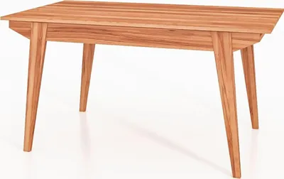 Produktbild von Esstisch Jetro aus Kernbuche massiv 90x160x77 cm mit schrägen Holzbeinen