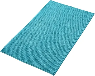 Zdjęcie produktu dla Dywanik łazienkowy 70x120 cm, turkusowy, szenil, antypoślizgowy, do łazienki