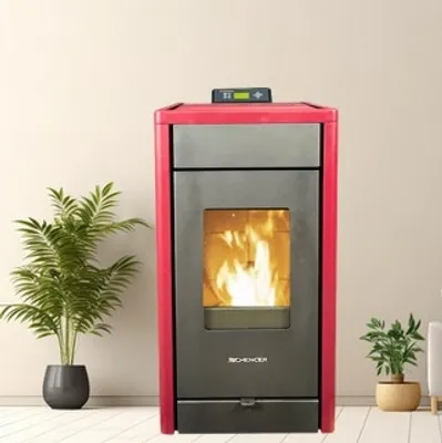 Immagine prodotto di Stufa a pellet SCHENGER HP07 Red 8,0kW A++ Completamente automatica+WIFI+Modalità Eco