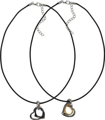 Produktbild von Steuer Modeschmuck Anhänger mit Kette Metall 51,5cm Schwarz Glasstein weiß 445050208