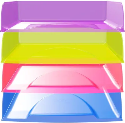Image de Exacompta Set de 4 Corbeilles à courrier Combo Styli assort. 111808SETD