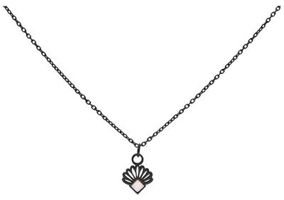 Produktbild von Wildcat Halskette - Synthetic Opal Fan Kette - Schwarz - Chirurgenstahl 316L - wasserfest, langlebig, hautverträglich, Schwarz