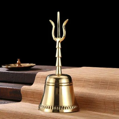 Image de Cloche à main pratique, cloche décorative et résistante, pour la décoration de la maison et des temples