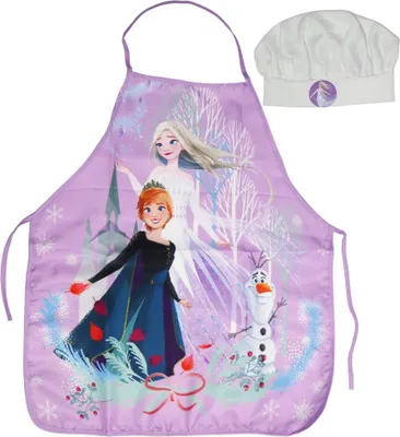 Produktbild von Disney Die Eiskönigin Kinder Kochschürze Backschürze mit Mütze 3-6 Jahre