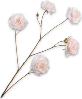 Produktbild von Silk-ka Kunstblume - Seidenblumen Rosenzweig Creme 93cm
