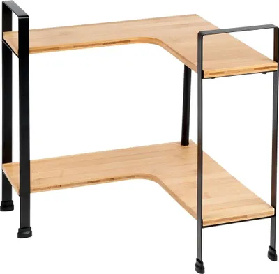 Immagine prodotto di Scaffale angolare da cucina in legno a 2 livelli 29,5 X 29,5 X 33,5 cm