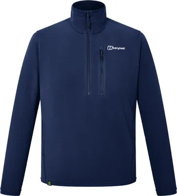 Dunkelblauer Berghaus Halb-Zip Polartec-Fleece Prism Micro mit Stehkragen und Brusttasche mit Reißverschluss