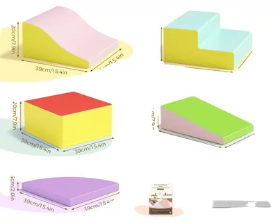 Immagine prodotto di Area giochi al coperto, blocchi di schiuma, giochi sicuri per bambini piccoli, A