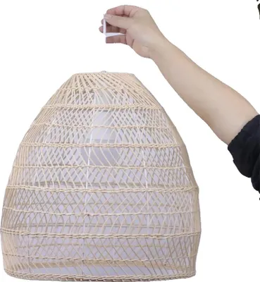 Obrázek produktu pro Závěsné svítidlo, bambus a železo, kompatibilní s LED, průměr 35 cm, bez žárovky