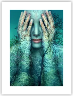 Produktbild von Poster - Poster ohne Rahmen - Frau Natur Grafik - 30x40 cm - Wand Bild - Wanddeko - Wandbilder - Kunstposter - Wandposter - Bilder - Kunstdruck - Wanddekoration - Wandbild - P2XPA30x40-4254