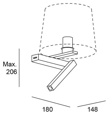 Obrázek produktu pro LedsC4 – LED nástěnné svítidlo Hall Slim, bílé, úsporné, snadná montáž, moderní design