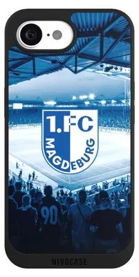 Produktbild von NIVOCASE Handyhülle für Apple iPhone 17e Hülle NIVOpure Case Schwarz Stadion 1. FC Magdeburg 1. FCM