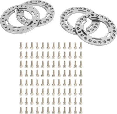 Obrázok produktu pre 4 ks Zámkové krúžky na kolesá Náhradný 1,9-palcový krúžok na kolesá pre Axial SCX10 90046 1/10 Silver