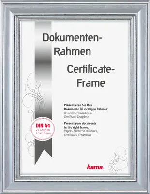 Produktbild von Hama Lobby silber        21x29,7 Kunststoff DIN A4         175811