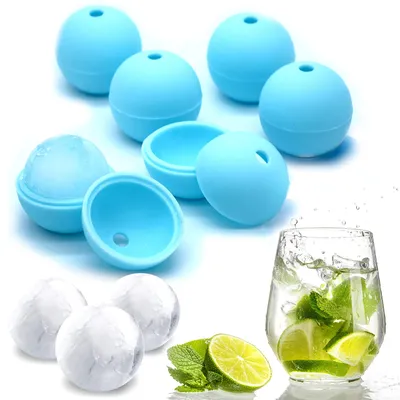 Eisballform aus Silikon, 6 Stück, 4 cm, BPA-frei