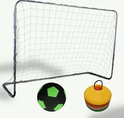Produktbild von Charlsten Fußball Set - Tor 180x120x60 cm + Fußball + Hütchen Satz