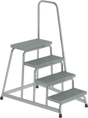 Produktbild von Günzburger Steigtechnik Arbeitspodest starr R13 mit Handlauf 4 Stufen - 051037