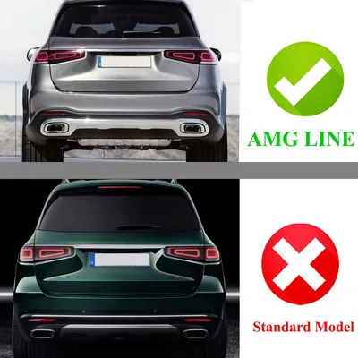 Obrázek produktu pro Zadní difuzor, kompatibilní s Mercedes Benz GLS třídy X167, aerodynamické vylepšení, jak je znázorněno