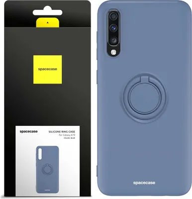 Immagine prodotto di Custodia in silicone SPACECASE Custodia ad anello in silicone per Galaxy A70 Blu