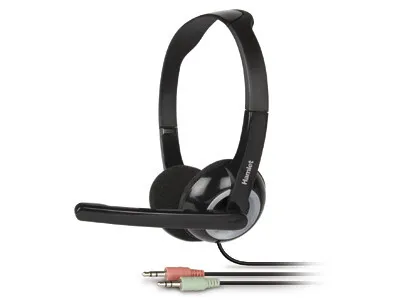 Produktbild von Hamlet HHEADMJK Stereo-Headset mit Mikrofon für das Büro, Klinke 3,5mm, Schwarz