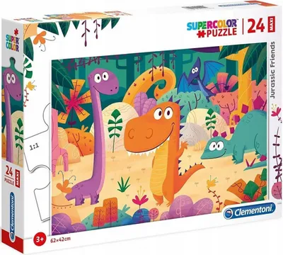Obrázok produktu pre Clementoni Jurassic Friends puzzle 24 dielikov Dinosaury
