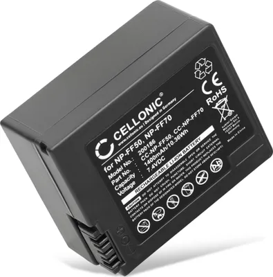 Immagine prodotto di CELLONIC 1x Batteria per Fotocamera Compatibile con Sony CCD-TRV108, CCD-TRV118, CCD-TRV128, NP-FF50 – (1400mAh, 7.4V)