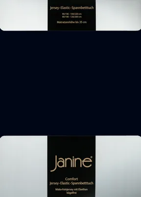 Produktbild von Janine Jersey Elastic Spannbetttuch 180x200 cm - 200x220 cm schwarz