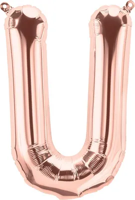 Produktbild von Folienballon Buchstabe U, rosegold, ca. 100 cm