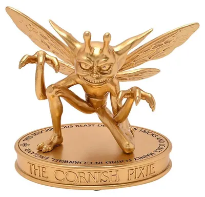 Image de Statue Harry Potter Cornish Pixie dorée, modèle standard
