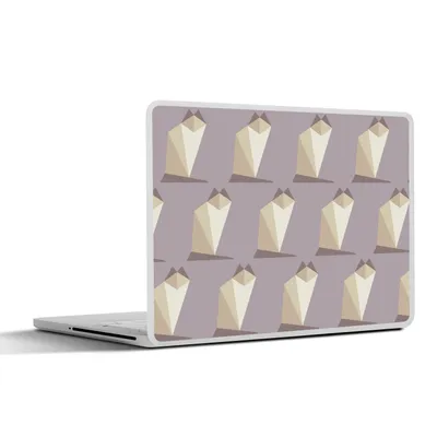 Produktbild von MuchoWow® Laptop Aufkleber Sticker Cover Origami - Katze - Muster 40x30 cm - Laptop Dekoration - Selbstklebend