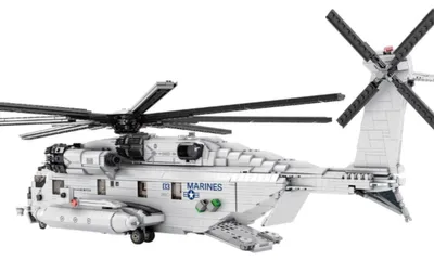 Imagen del producto de Reobrix 33037: Helicóptero de transporte CH-53E. 2.192 piezas. Militar, aeronave, tecnología. Piezas de construcción, bloques de construcción