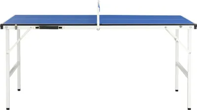 Produktbild von vidaXL Stůl na stolní tenis se síťkou 5 stop 152 × 76 × 66 cm modrý