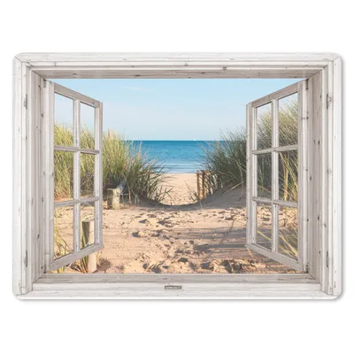 Produktbild von MuchoWow® Mauspad Mousepad Durchblick - Strand - Meer - Dünen - Sand - Wasser - Hochgras 40x30 cm - Mousepads - Maus Mat - Pad - Mausunterlage - Anti Rutsch