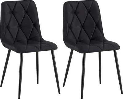 Immagine prodotto di Set di due sedie da pranzo moderne - sedie da cucina - comfort e stile, design imbottito