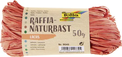 Produktbild von folia Raffia-Naturbast 50 g lachs