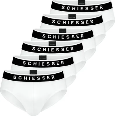 Produktbild von Schiesser 6er Pack 95/5 Organic Baumwolle Rio Slip / Unterhose Sportlicher Webgummibund mit kontraststarkem Logo , Bequeme Beinausschnitte, Angenehm weich und formstabil