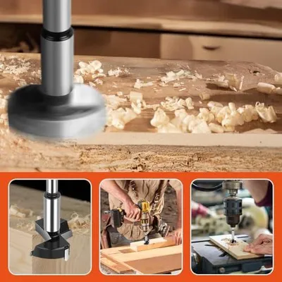 Produktbild von Forstnerbohrer 70mm, Forstner-Bit, Cutter mit Rundschaft, Zubehör Bohrmaschine, Professional forstner Bohrer, Holzbearbeitung für Holzbohrer, Topfbohrer Kunstbohrer für Holz Hartholz